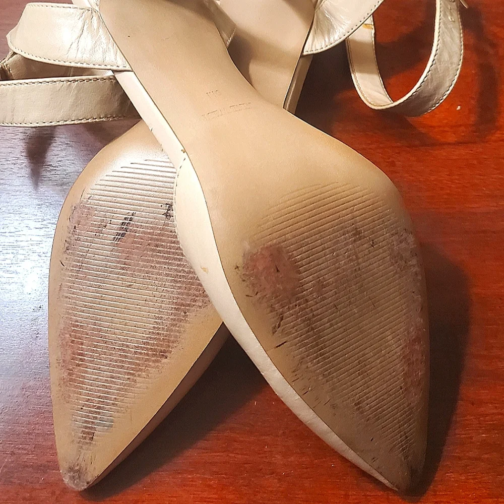 Nine West Leather Ankle Strap Shoes Size 9